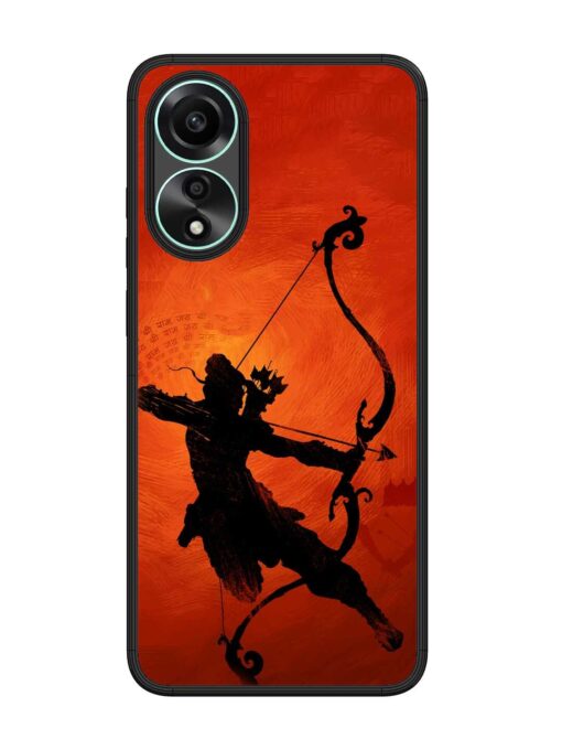 Illustration Lord Rama Glossy Metal Phone Cover for Oppo A78 (4G) Zapvi