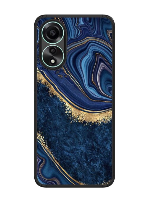 Abstract Background Blue Glossy Metal TPU Phone Cover for Oppo A78 (4G) Zapvi