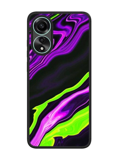 Bright Fluid Violet Glossy Metal Phone Cover for Oppo A78 (4G) Zapvi