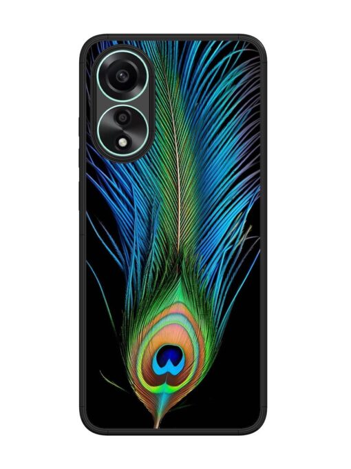 Peacock Feather Glossy Metal TPU Phone Cover for Oppo A78 (4G) Zapvi