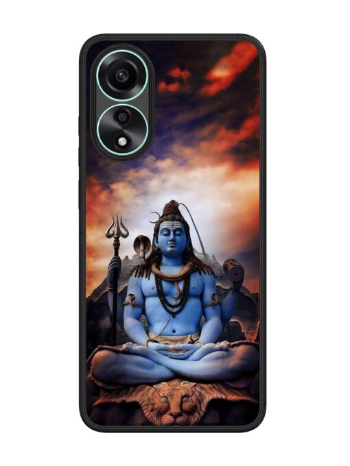 Jai Jai Shiv Glossy Metal Phone Cover for Oppo A78 (4G) Zapvi