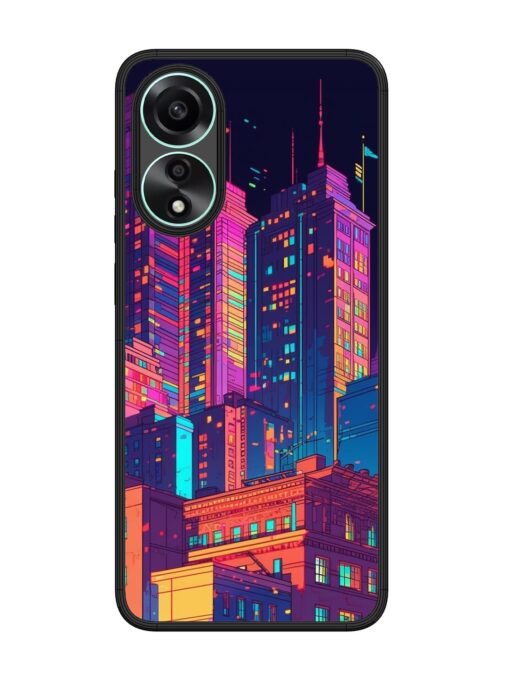 City View Glossy Metal Phone Cover for Oppo A78 (4G) Zapvi