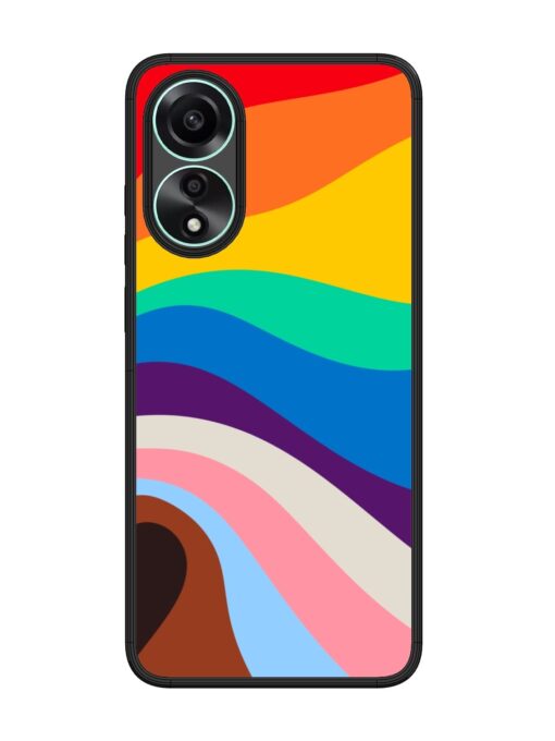 Minimal Pride Art Glossy Metal Phone Cover for Oppo A78 (4G) Zapvi