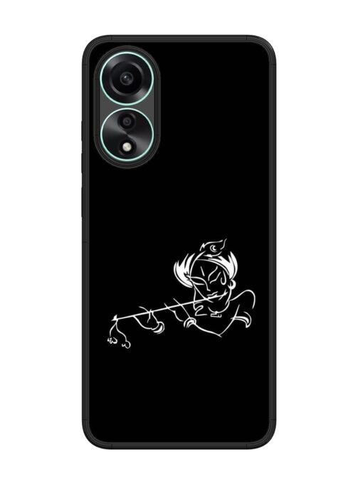 Krishna Flute Glossy Metal Phone Cover for Oppo A78 (4G) Zapvi