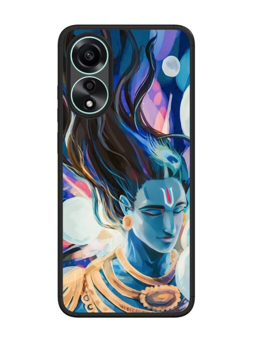 Bhagwan Sri Krishna Glossy Metal Phone Cover for Oppo A78 (4G) Zapvi