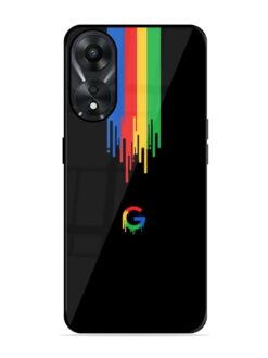 Google Logo Glossy Metal Phone Cover for Oppo A78 (5G)