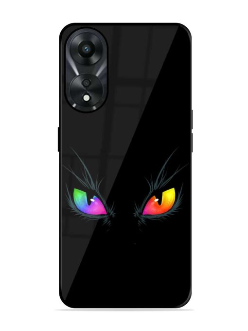 Cat Eyes Glossy Metal Phone Cover for Oppo A78 (5G) Zapvi