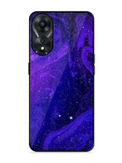 Galaxy Acrylic Abstract Art Glossy Metal Phone Cover for Oppo A78 (5G)