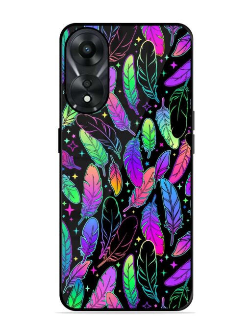 Bright Multi Colored Seamless Glossy Metal Phone Cover for Oppo A78 (5G)