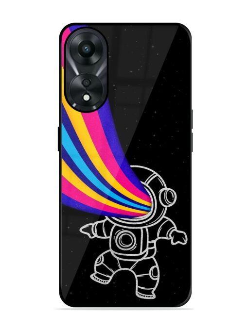 Astronaut Glossy Metal TPU Phone Cover for Oppo A78 (5G) Zapvi