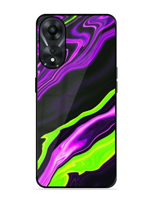 Bright Fluid Violet Glossy Metal Phone Cover for Oppo A78 (5G)