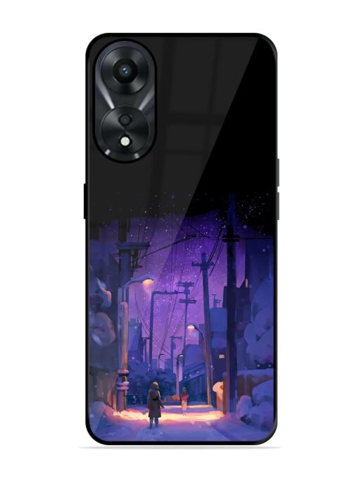 Winter Anime Art Glossy Metal Phone Cover for Oppo A78 (5G) Zapvi