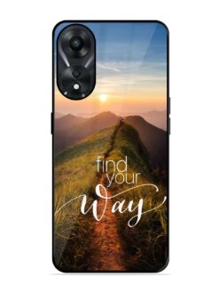 Find Your Way Glossy Metal Phone Cover for Oppo A78 (5G)
