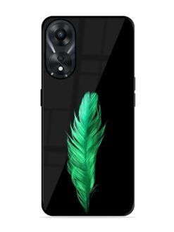 Feather Texture Glossy Metal Phone Cover for Oppo A78 (5G)
