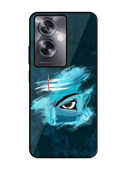 Lord Shiva Glossy Metal Phone Cover for Oppo A79 (5G)