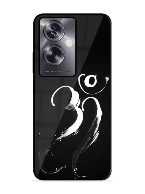 Om Logo Glossy Metal Phone Cover for Oppo A79 (5G) Zapvi