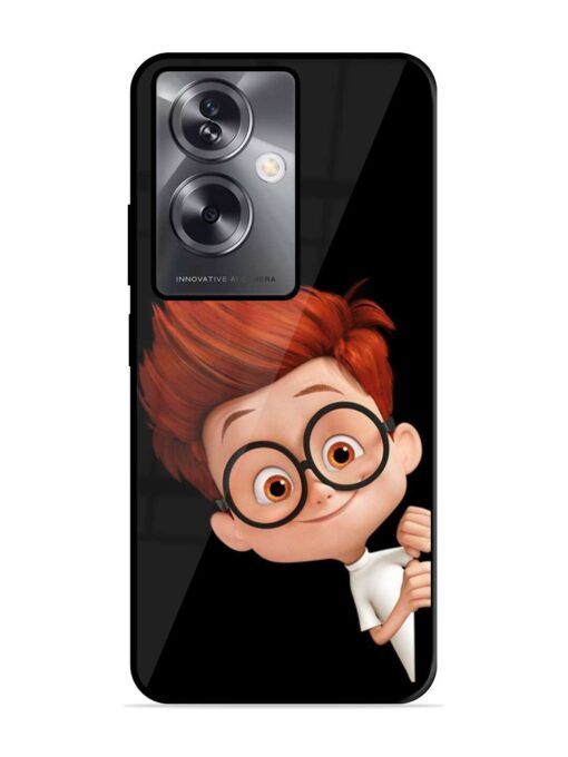 Smart Boy Cartoon Glossy Metal Phone Cover for Oppo A79 (5G) Zapvi