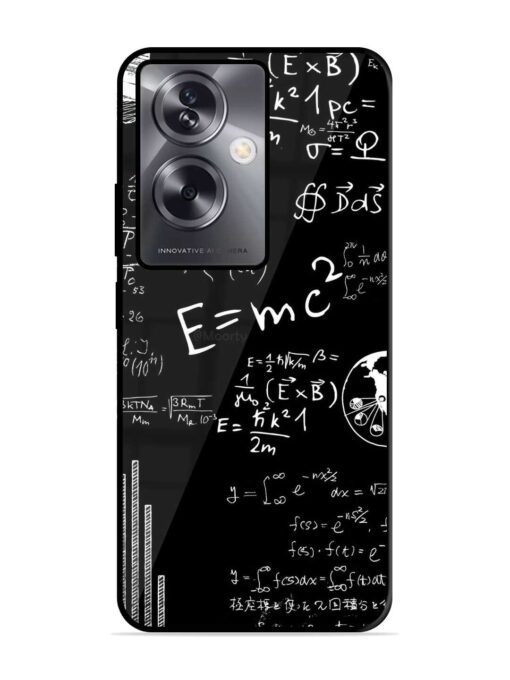 E=Mc2 Mass?Energy Equivalence Glossy Metal Phone Cover for Oppo A79 (5G) Zapvi