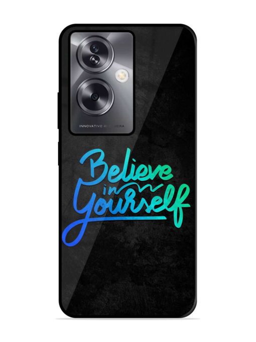 Believe In Yourself Glossy Metal Phone Cover for Oppo A79 (5G)