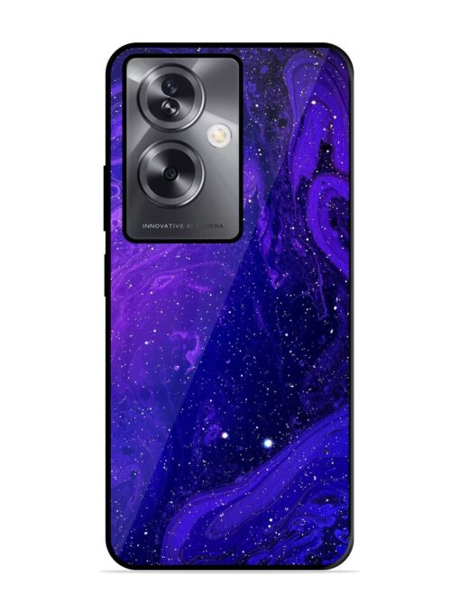 Galaxy Acrylic Abstract Art Glossy Metal Phone Cover for Oppo A79 (5G)