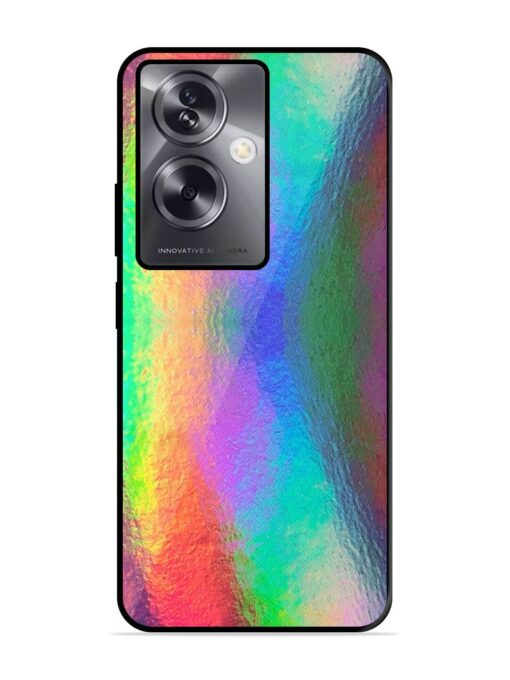 Colorful Holographic Background Glossy Metal TPU Phone Cover for Oppo A79 (5G)