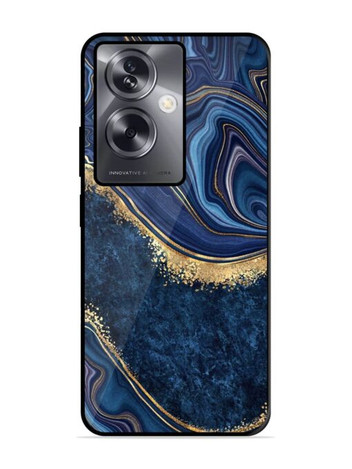 Abstract Background Blue Glossy Metal TPU Phone Cover for Oppo A79 (5G) Zapvi