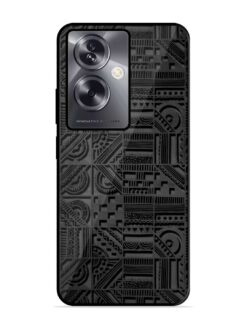 Seamless Pattern Glossy Metal Phone Cover for Oppo A79 (5G)