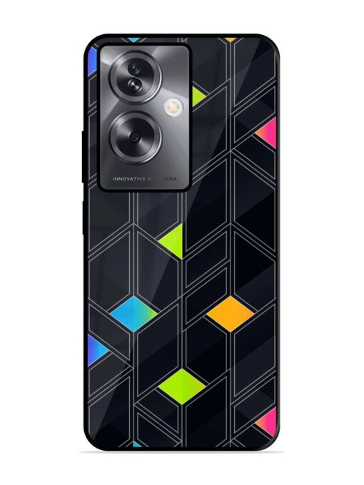 Abstract Mosaic Seamless Glossy Metal Phone Cover for Oppo A79 (5G)