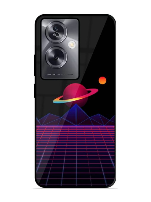 Wave Aesthetic Glossy Metal Phone Cover for Oppo A79 (5G)