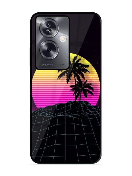 Coconut Vector Glossy Metal Phone Cover for Oppo A79 (5G)