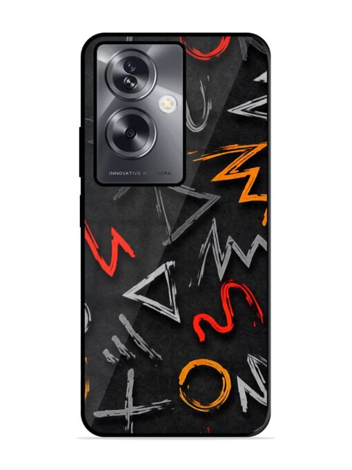 Grungy Graffiti Glossy Metal Phone Cover for Oppo A79 (5G)