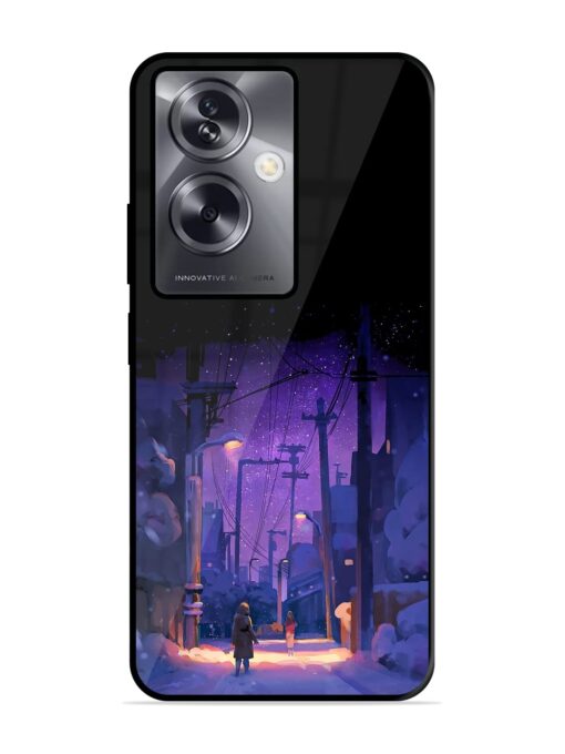 Winter Anime Art Glossy Metal Phone Cover for Oppo A79 (5G)