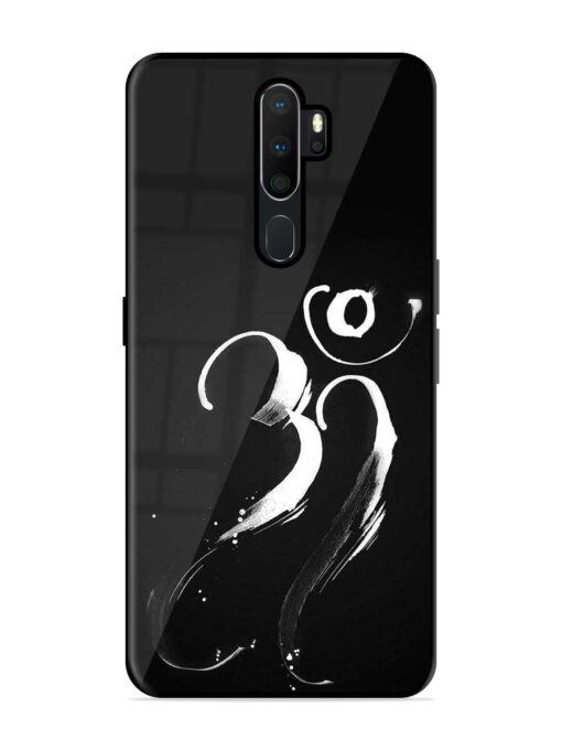 Om Logo Glossy Metal Phone Cover for Oppo A9 Zapvi