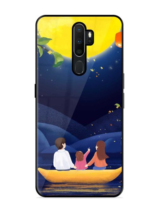 Happy Family And Beautiful View Glossy Metal Phone Cover for Oppo A9 Zapvi