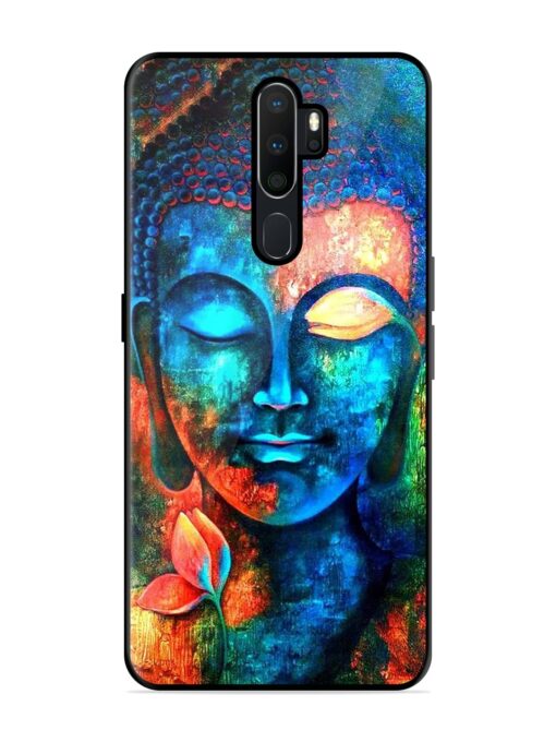 Buddha Painting Glossy Metal Phone Cover for Oppo A9