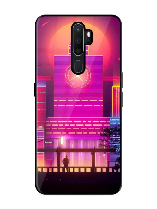 Clock Tower Glossy Metal TPU Phone Cover for Oppo A9 Zapvi