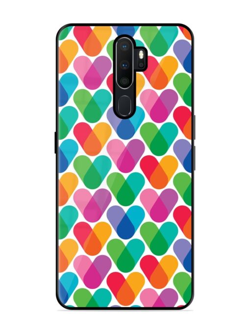 Overlapping Colors Colorful Glossy Metal TPU Phone Cover for Oppo A9