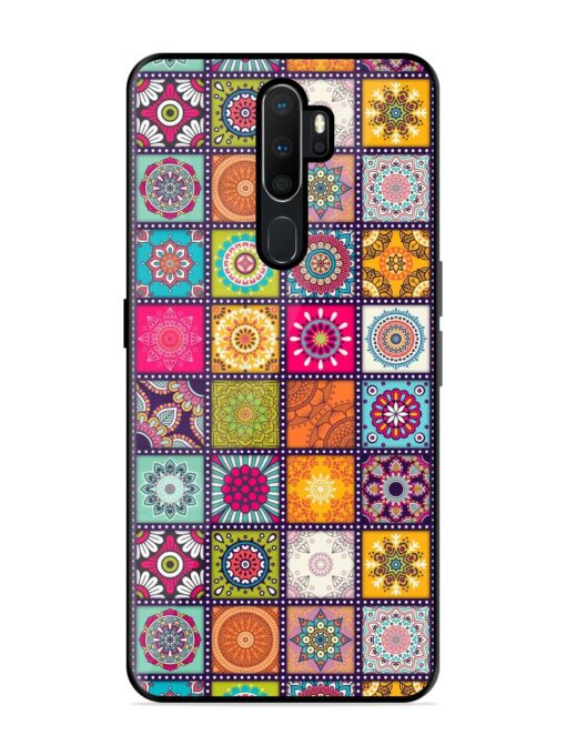 Seamless Pattern Vintage Glossy Metal Phone Cover for Oppo A9 Zapvi