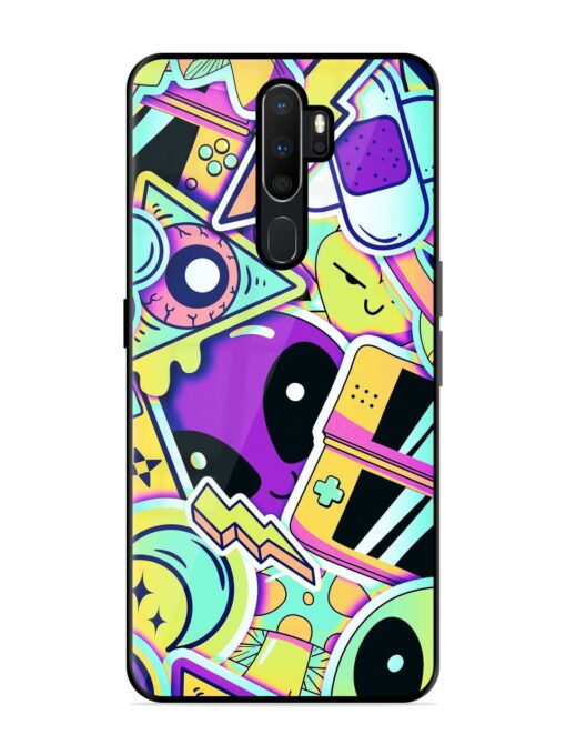 Scratch Art Glossy Metal Phone Cover for Oppo A9 Zapvi