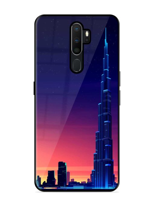 Burj Khalifa Abstract Glossy Metal Phone Cover for Oppo A9