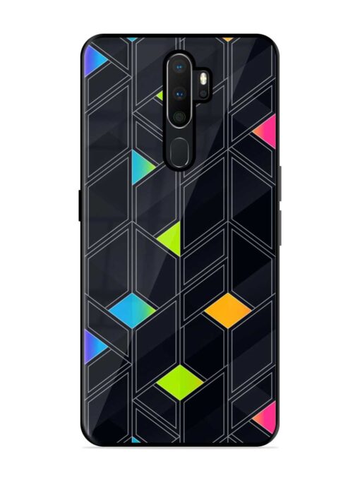 Abstract Mosaic Seamless Glossy Metal Phone Cover for Oppo A9 Zapvi