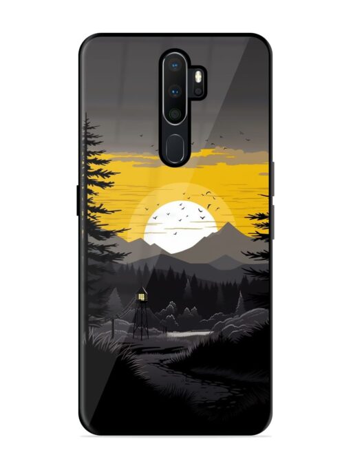 Sunset Vector Glossy Metal Phone Cover for Oppo A9