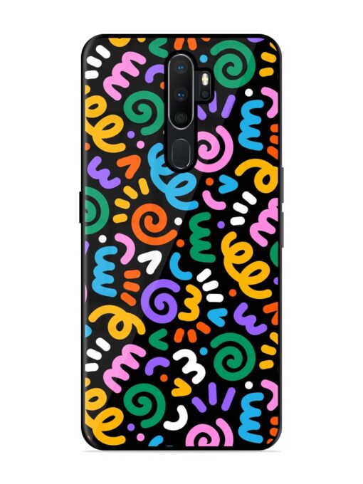 Colorful Seamless Vector Glossy Metal Phone Cover for Oppo A9 Zapvi