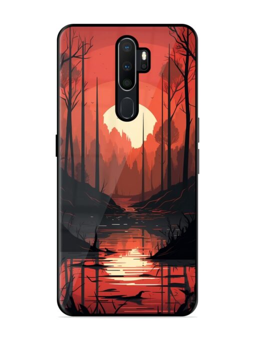 Natural Landscape Glossy Metal Phone Cover for Oppo A9 Zapvi