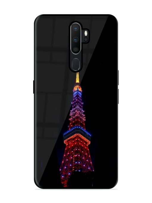 Eiffel Tower Night View Glossy Metal Phone Cover for Oppo A9