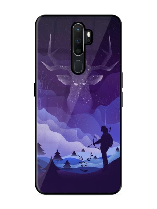 Deer Forest River Glossy Metal Phone Cover for Oppo A9 Zapvi