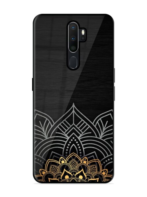 Decorative Golden Pattern Glossy Metal Phone Cover for Oppo A9 Zapvi