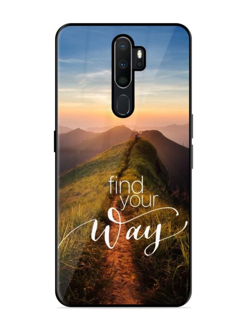 Find Your Way Glossy Metal Phone Cover for Oppo A9 Zapvi