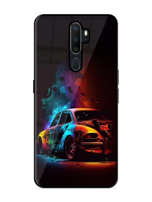 High Classic Car Art Glossy Metal Phone Cover for Oppo A9 Zapvi