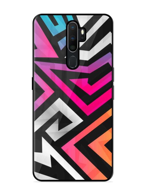 Rainbow Seamless Glossy Metal Phone Cover for Oppo A9 (2020) Zapvi